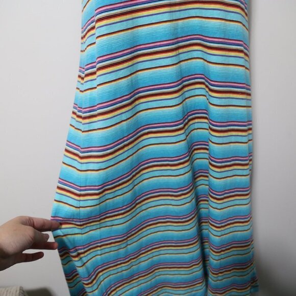 Ralph Lauren Girls Youth Button Tank Stripe Blue Maxi Long Dress - Picture 3 of 7